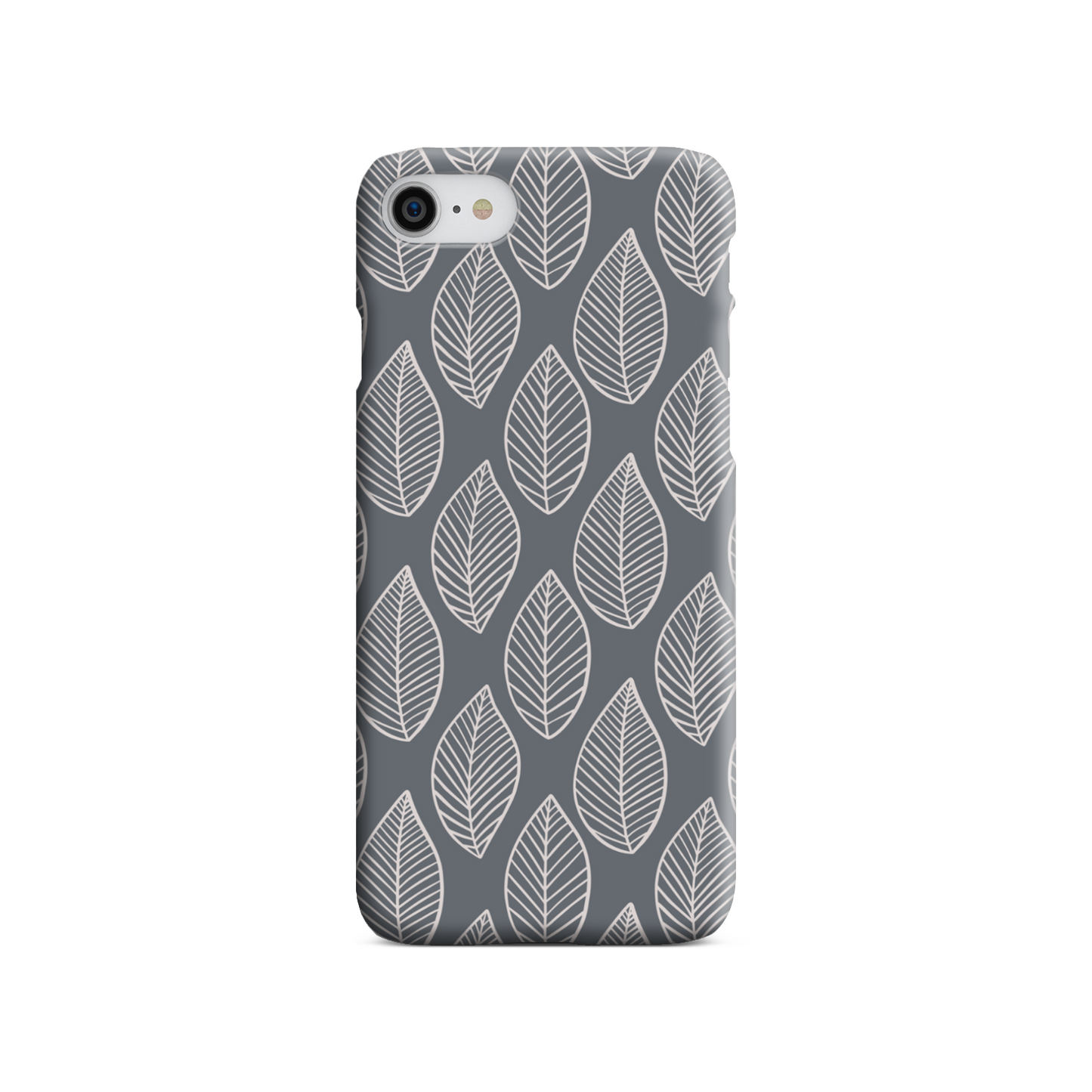 Grey Leaf Slim Phone Case