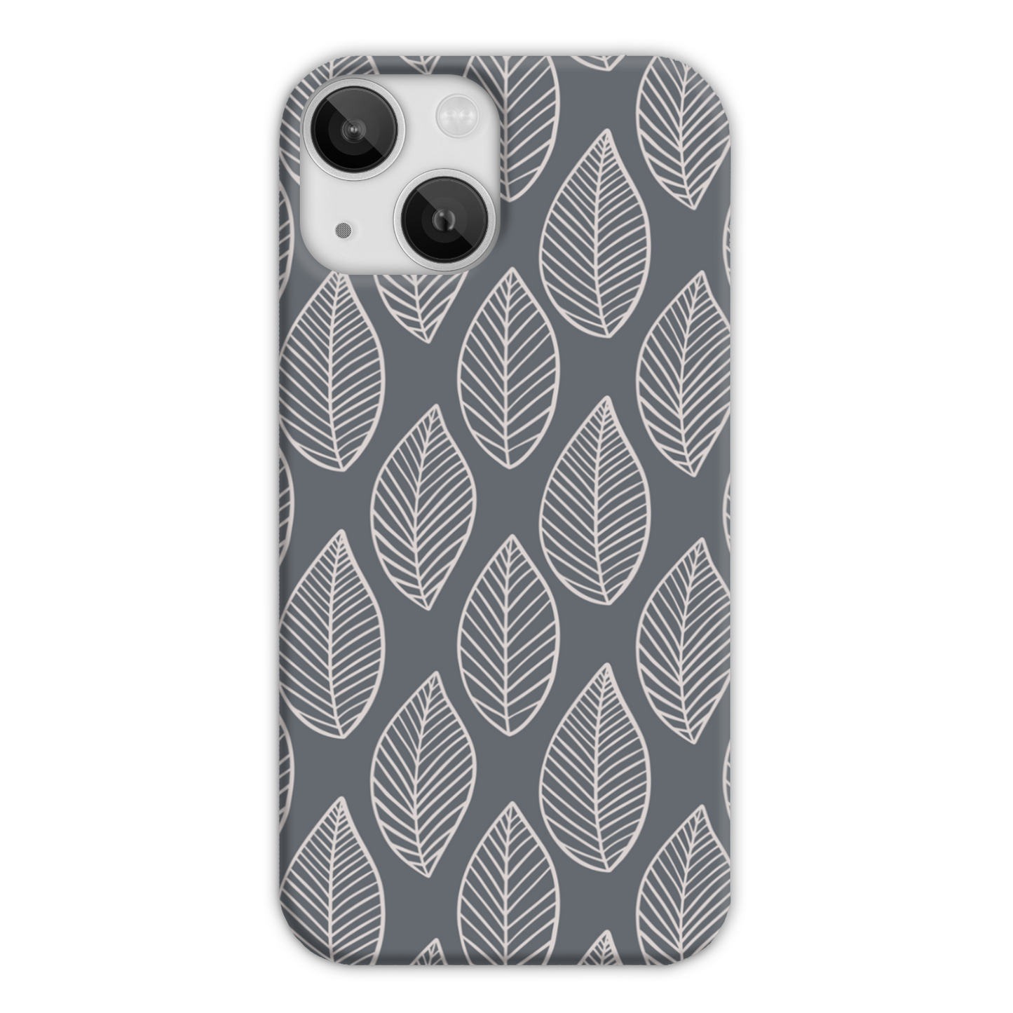 Grey Leaf Slim Phone Case
