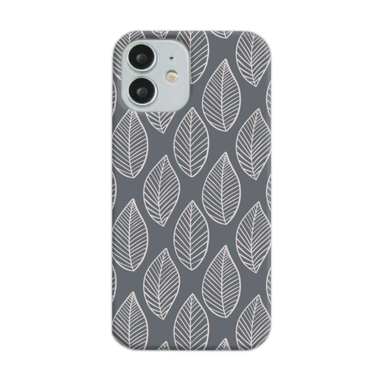 Grey Leaf Slim Phone Case