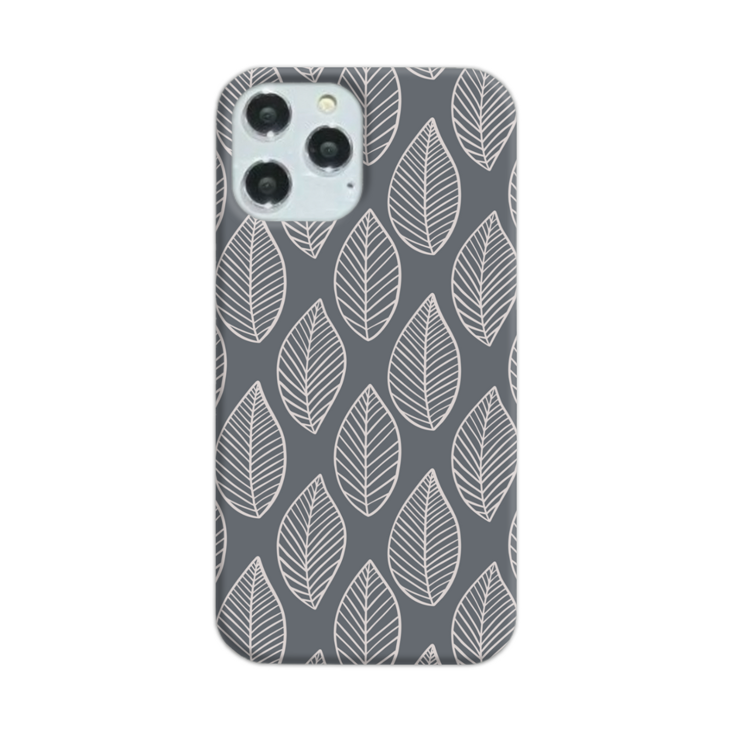 Grey Leaf Slim Phone Case