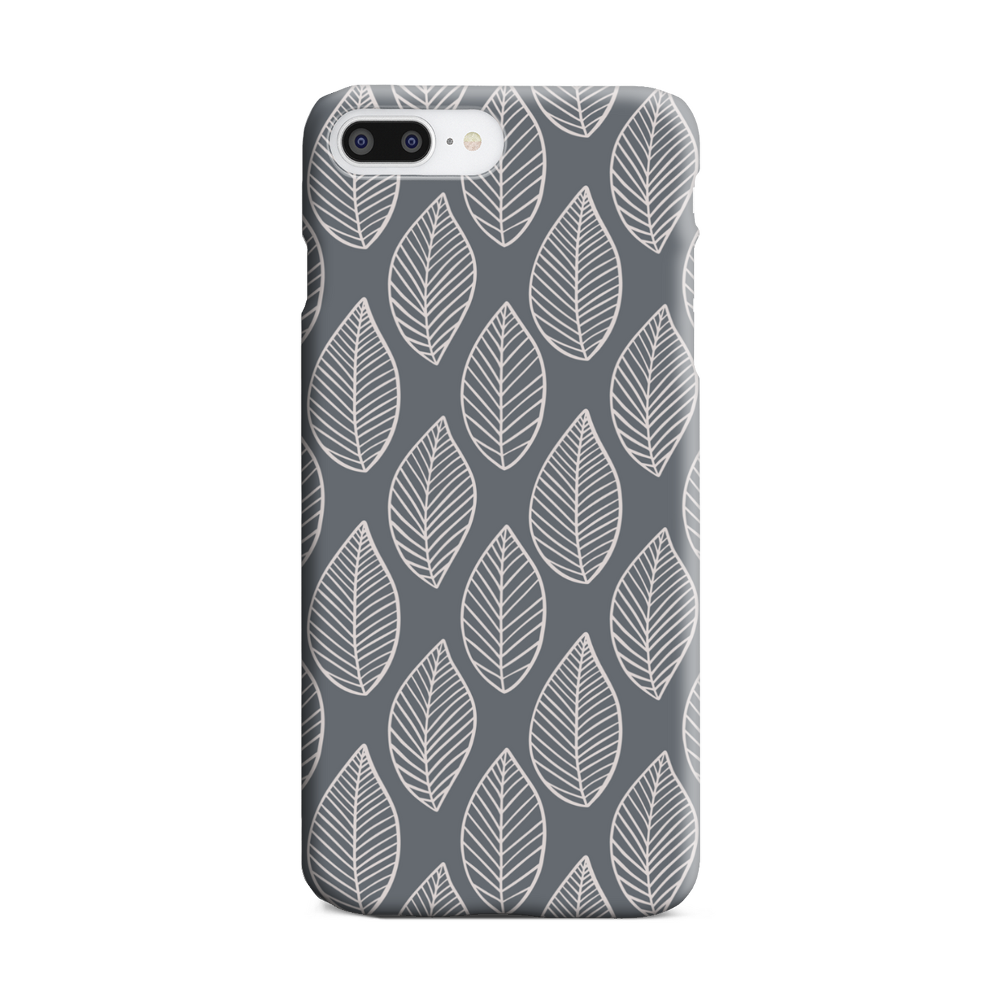 Grey Leaf Slim Phone Case