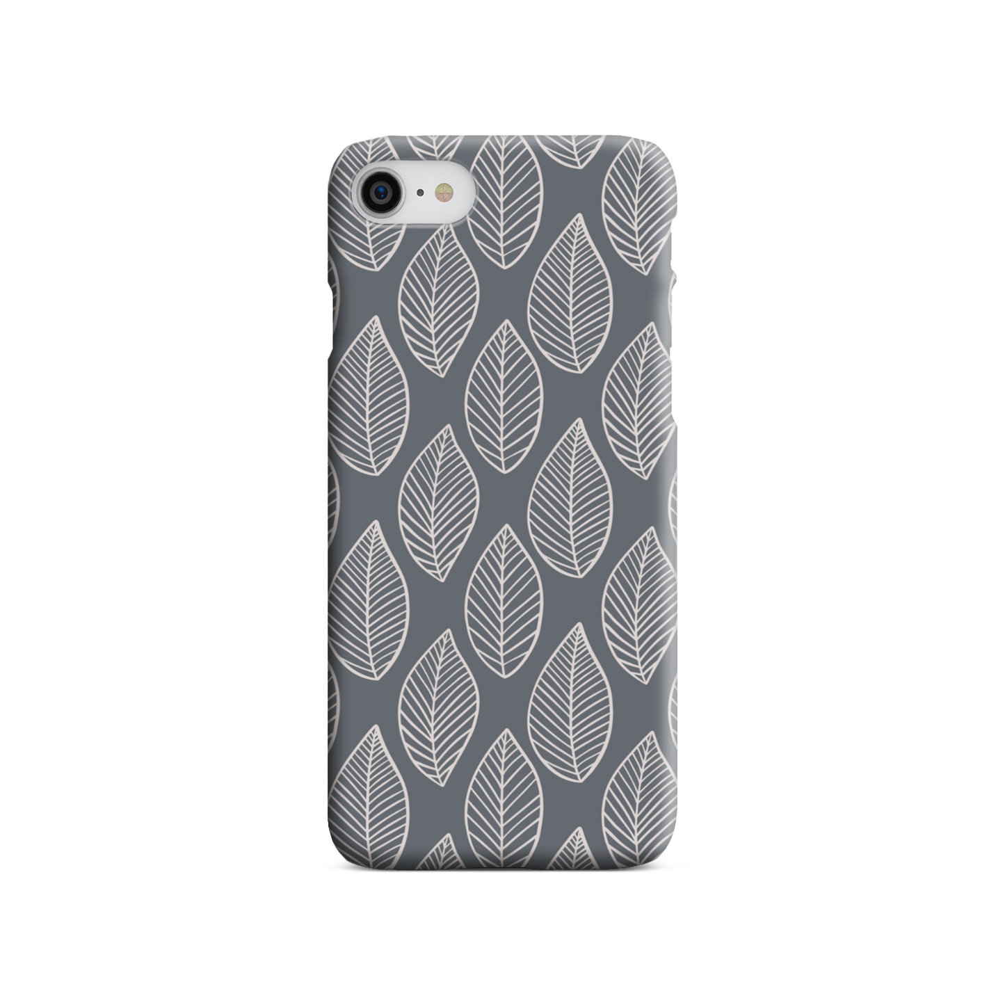 Grey Leaf Slim Phone Case
