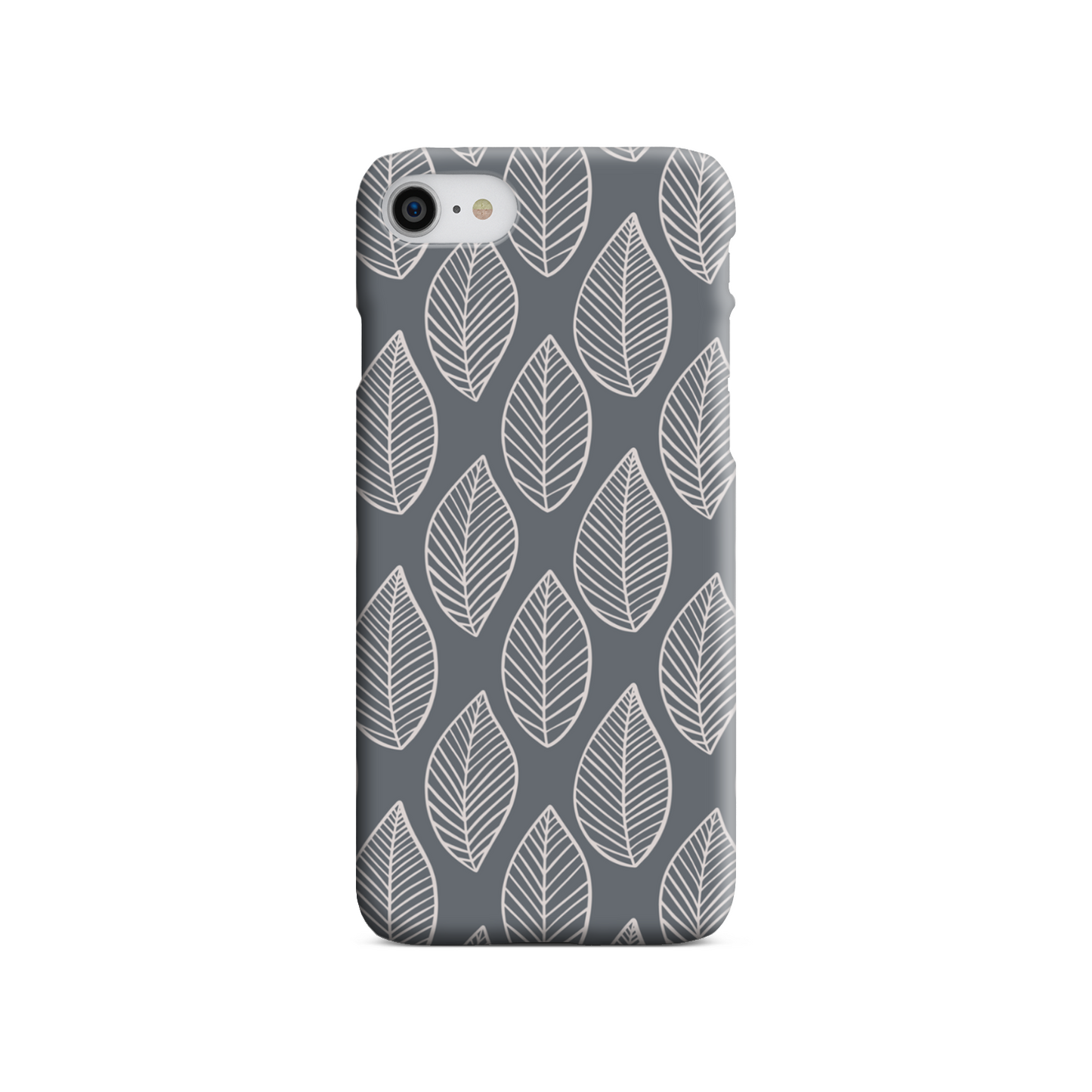Grey Leaf Slim Phone Case