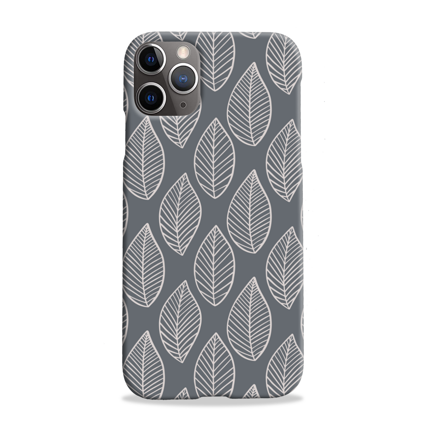 Grey Leaf Slim Phone Case