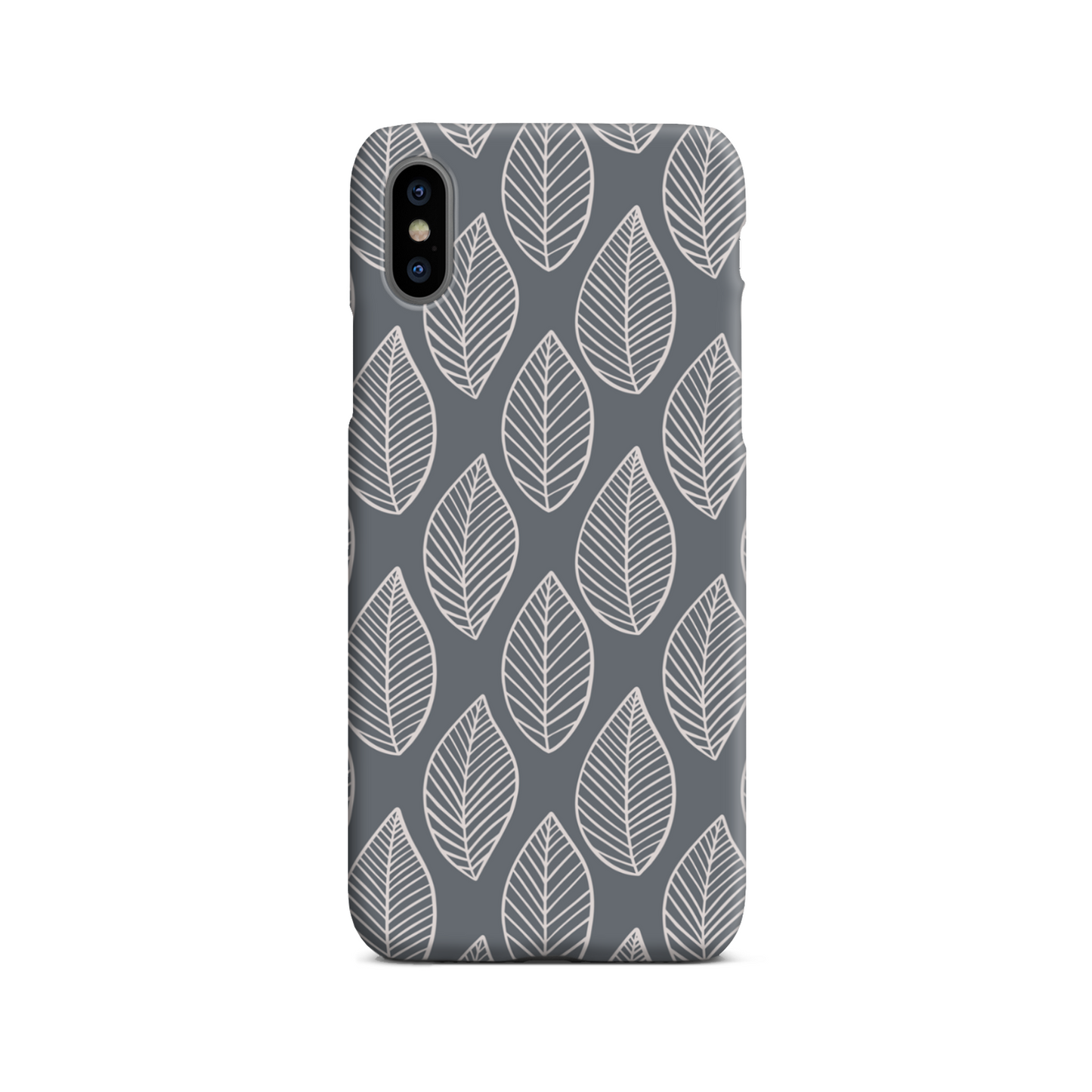 Grey Leaf Slim Phone Case