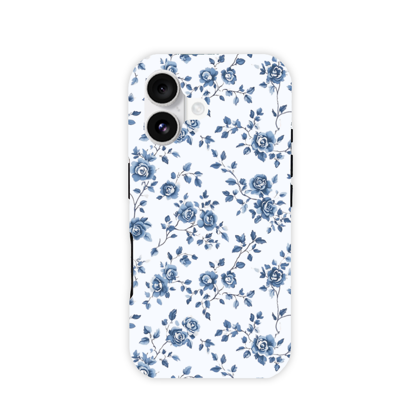 Blue Floral Tough Phone Case