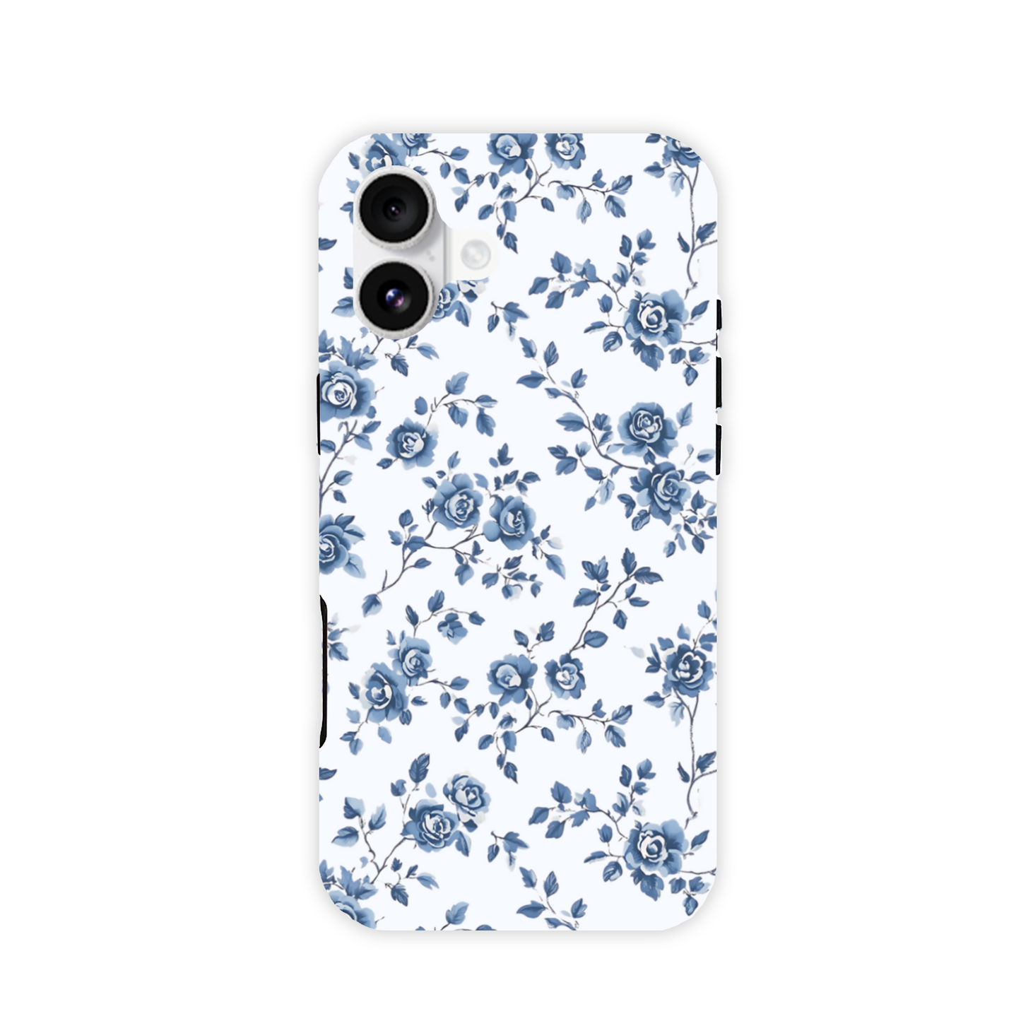 Blue Floral Tough Phone Case