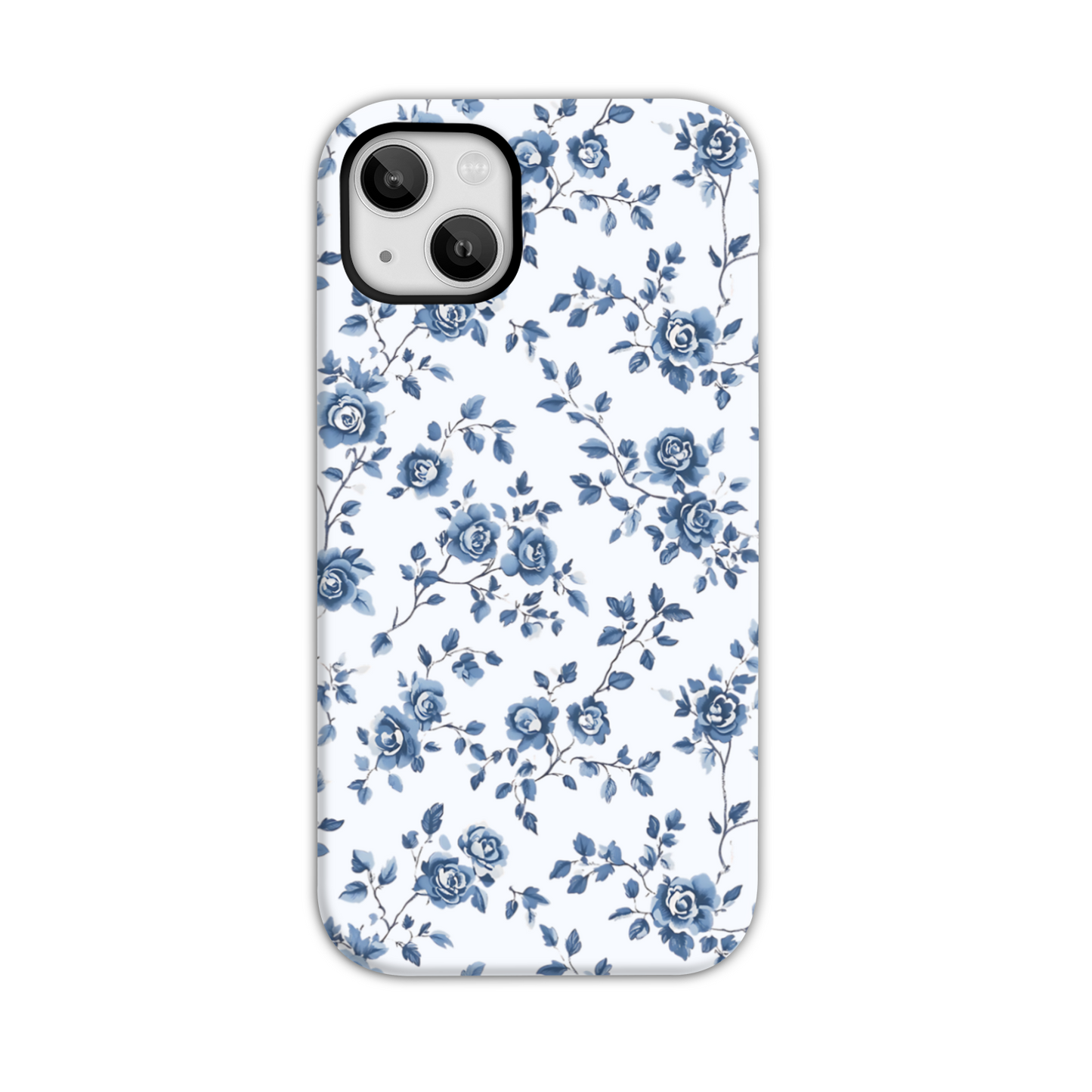Blue Floral Tough Phone Case