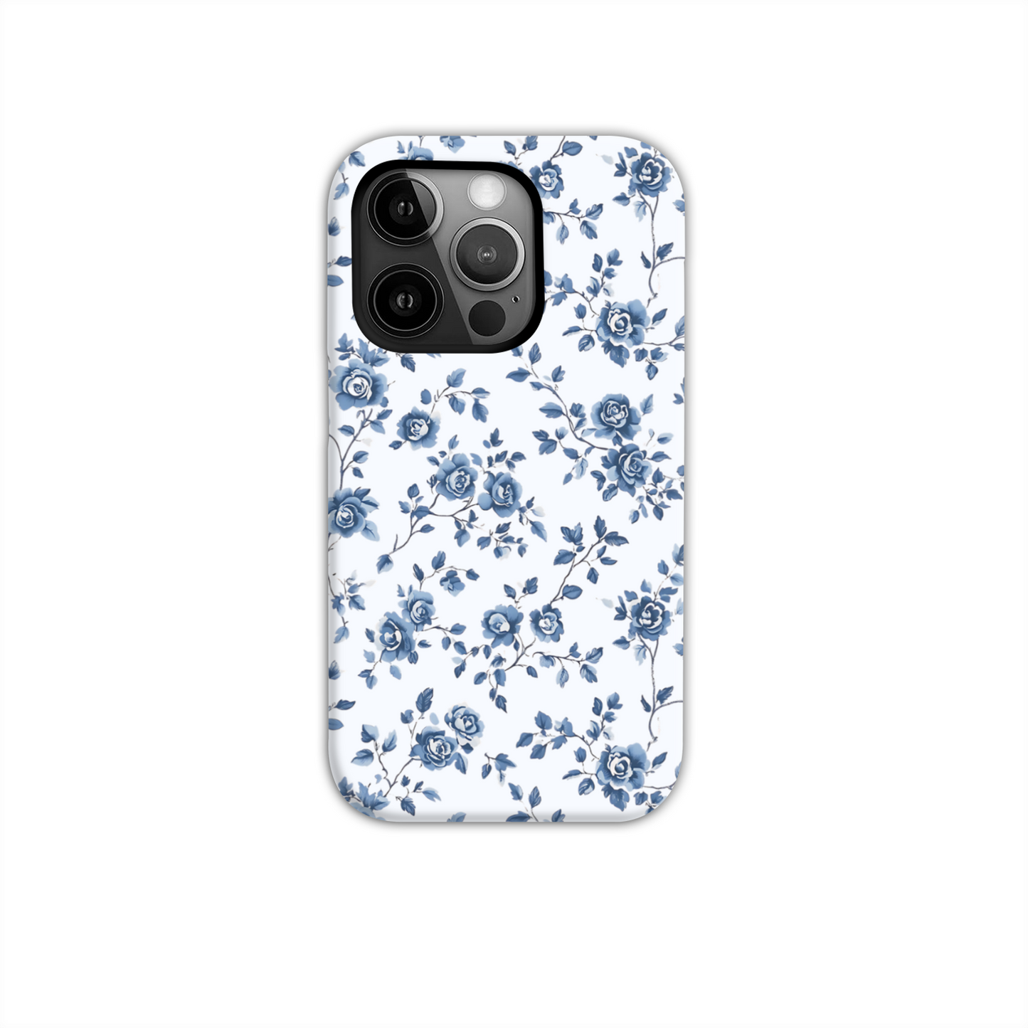 Blue Floral Tough Phone Case