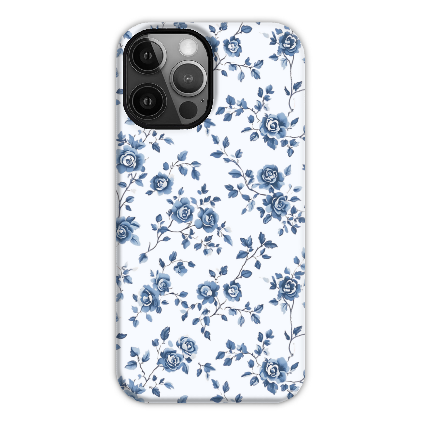 Blue Floral Tough Phone Case
