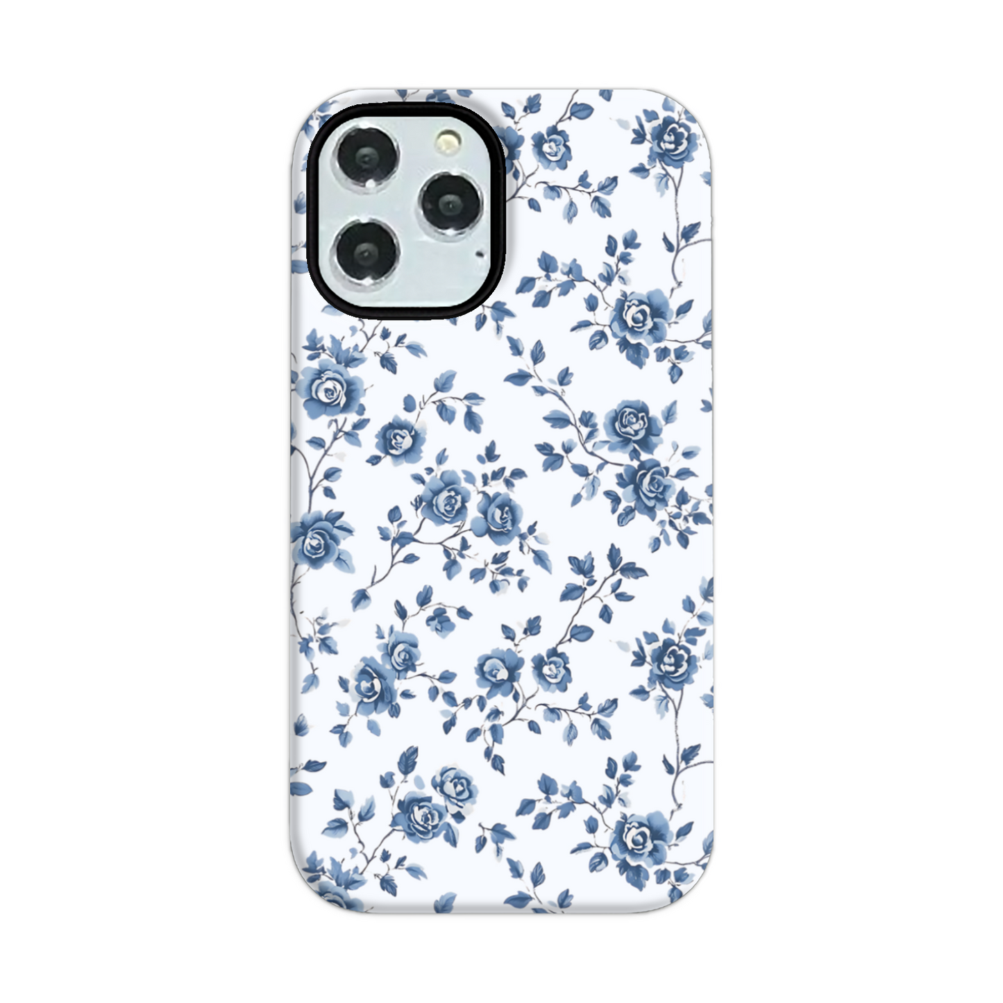 Blue Floral Tough Phone Case