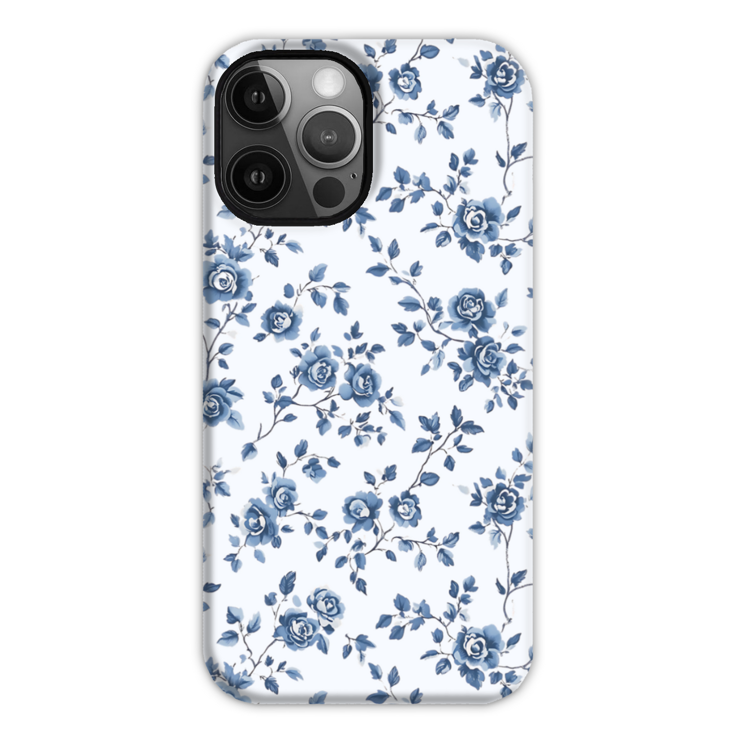 Blue Floral Tough Phone Case