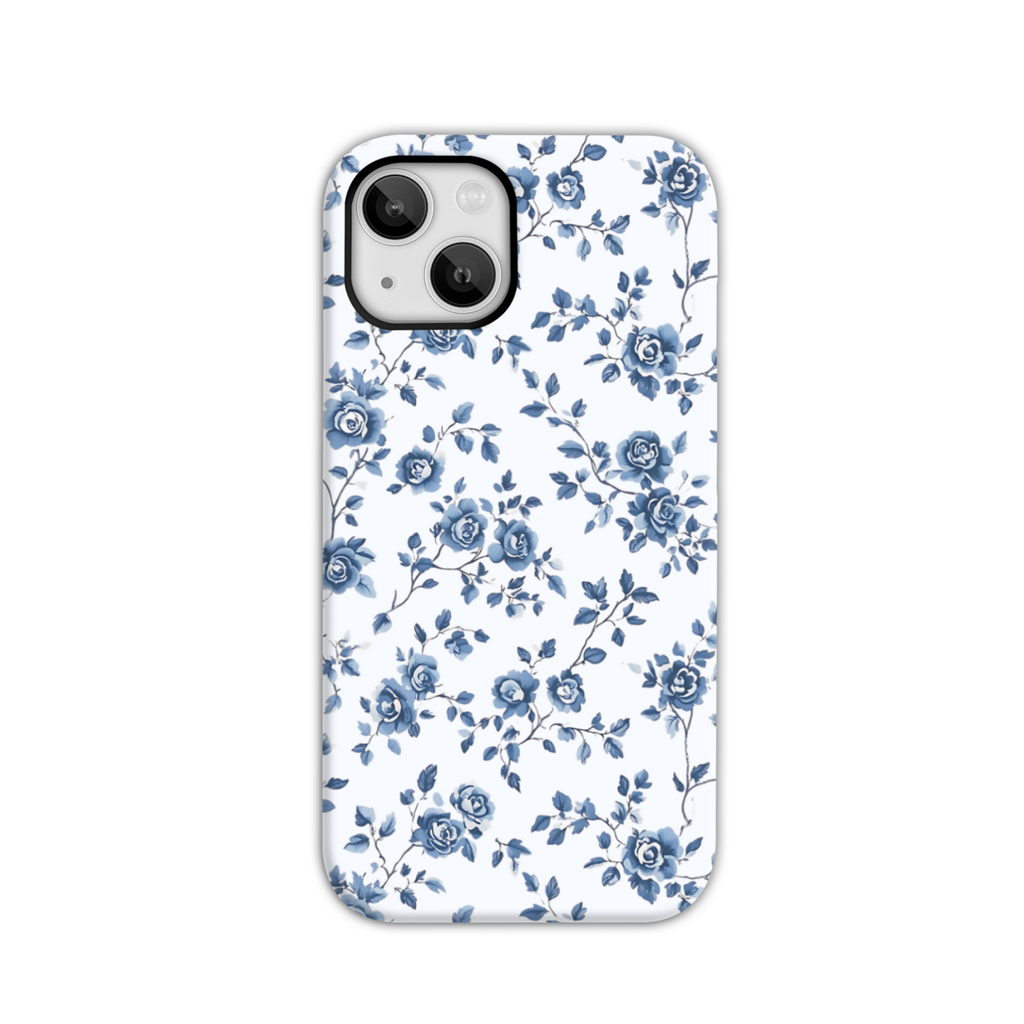 Blue Floral Tough Phone Case