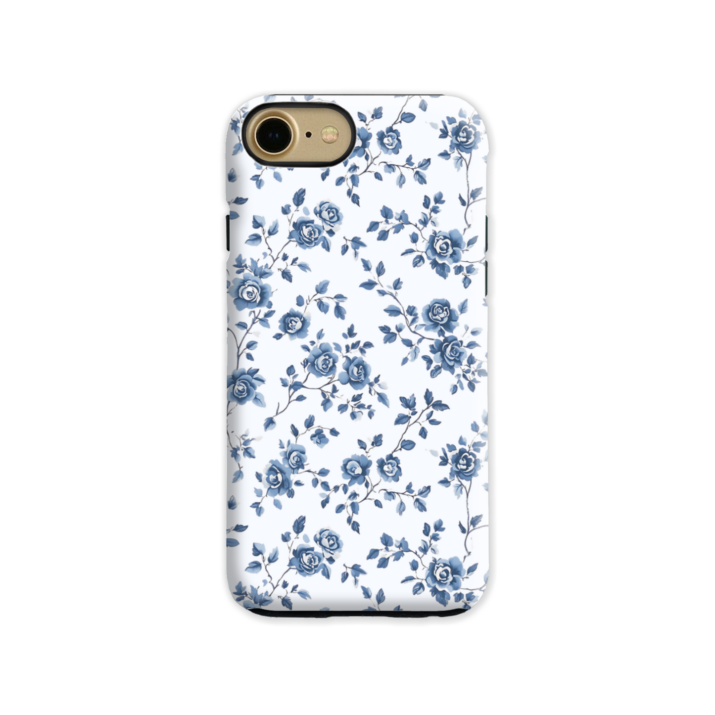 Blue Floral Tough Phone Case