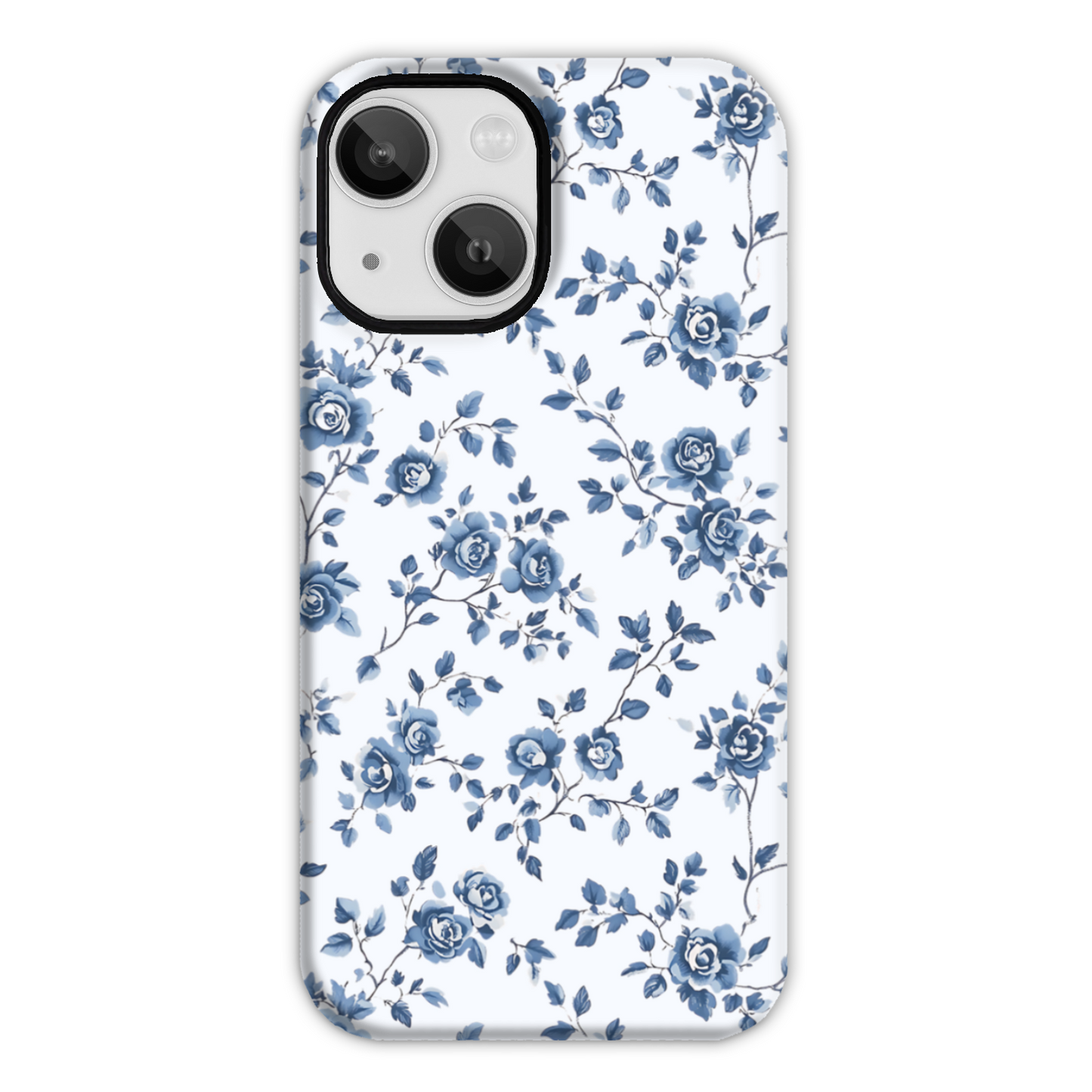Blue Floral Tough Phone Case