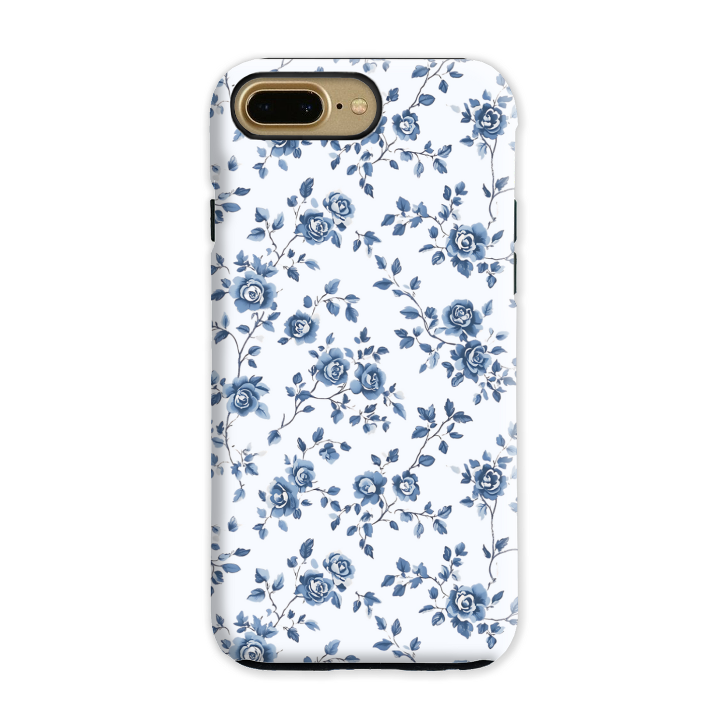 Blue Floral Tough Phone Case