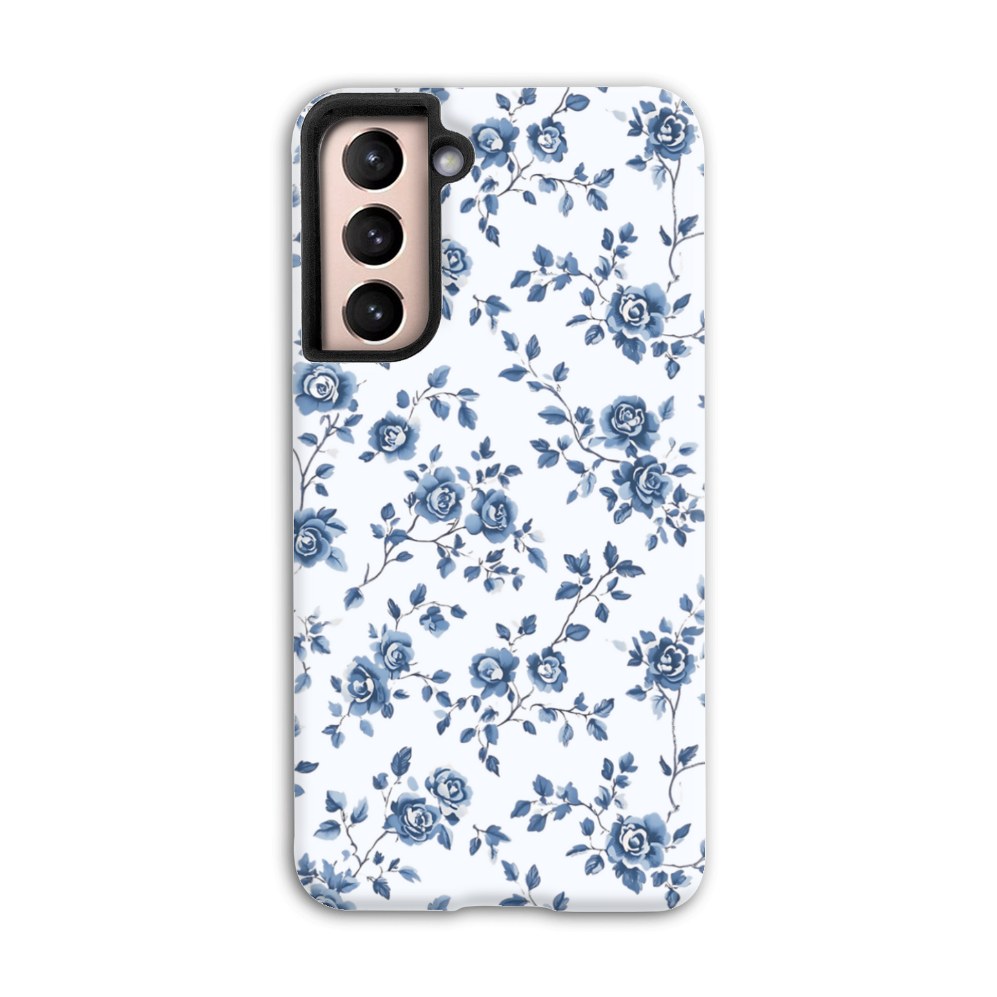Blue Floral Tough Phone Case