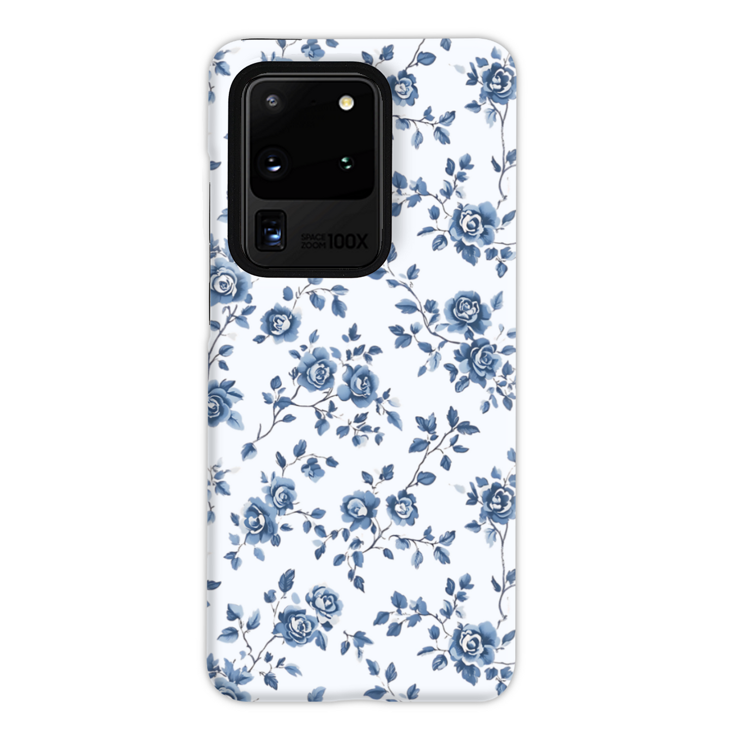 Blue Floral Tough Phone Case