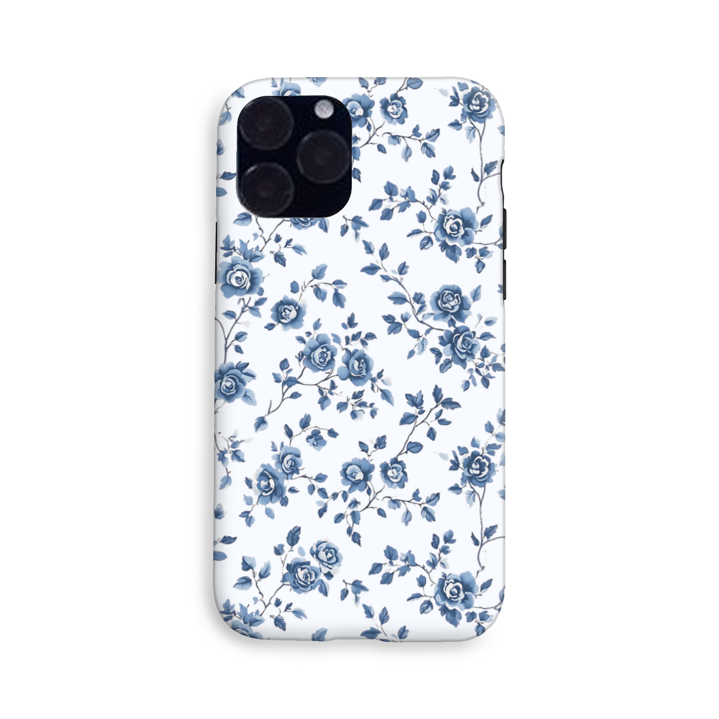 Blue Floral Tough Phone Case