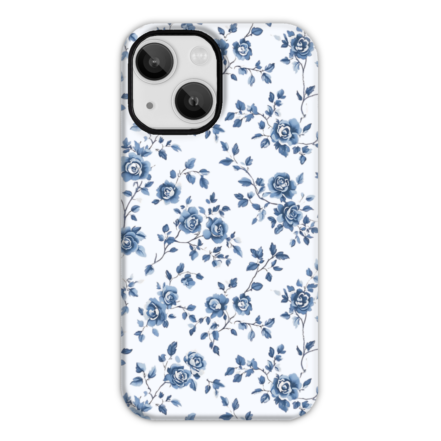 Blue Floral Tough Phone Case