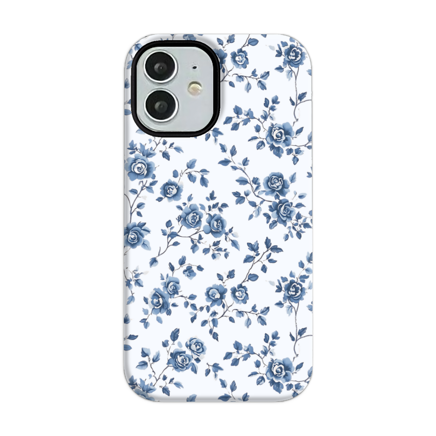 Blue Floral Tough Phone Case