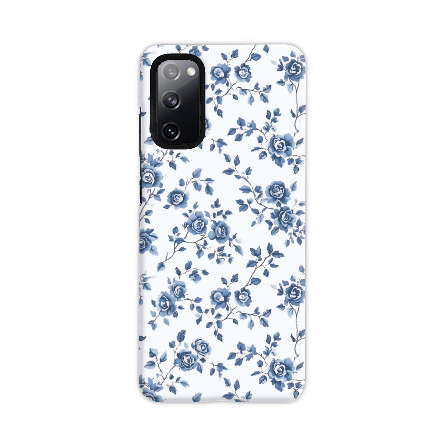 Blue Floral Tough Phone Case