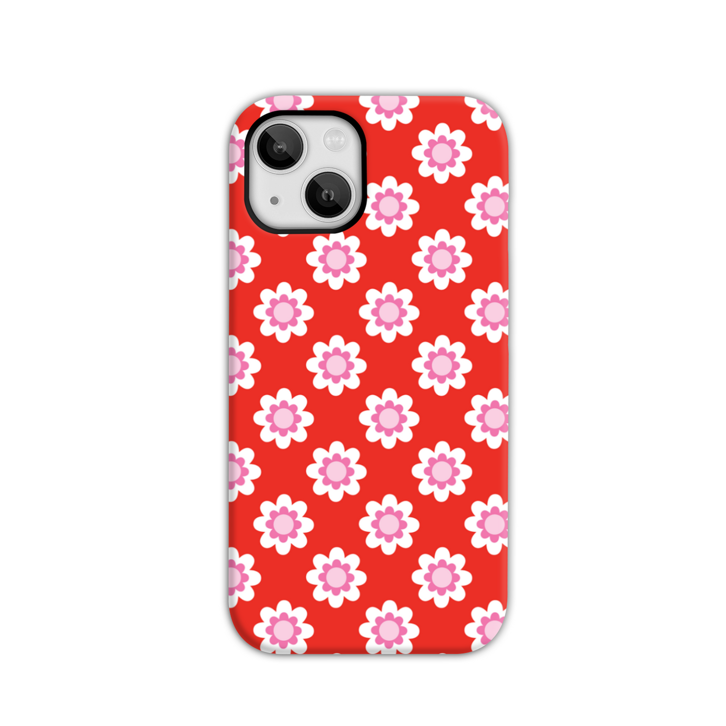Red Floral Tough Phone Case