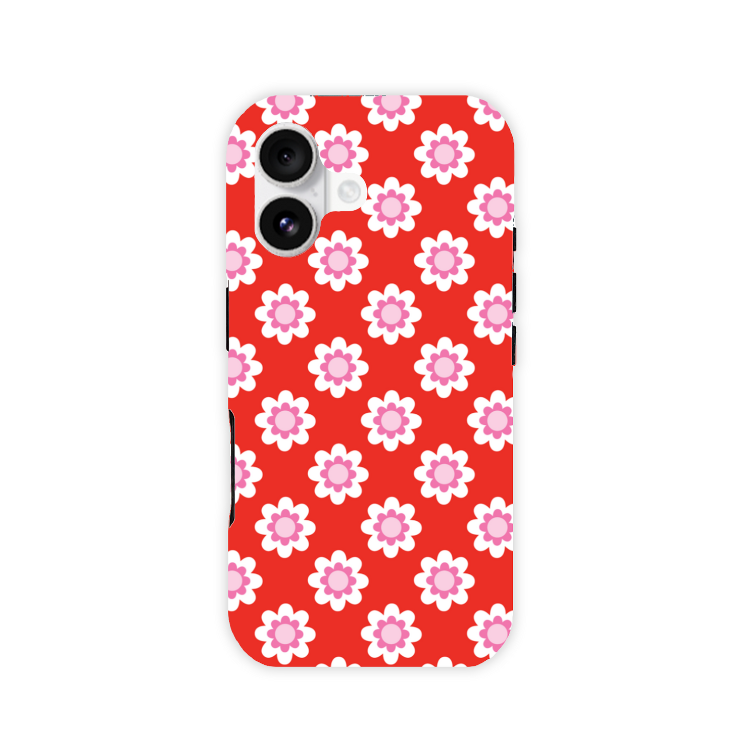 Red Floral Tough Phone Case