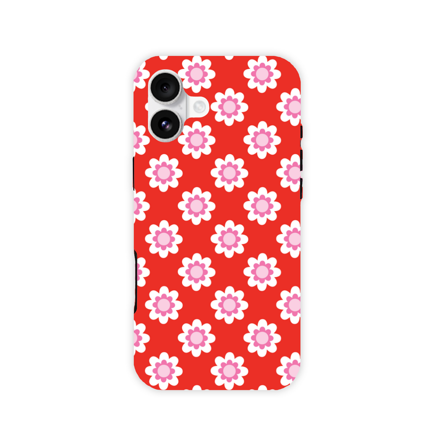 Red Floral Tough Phone Case
