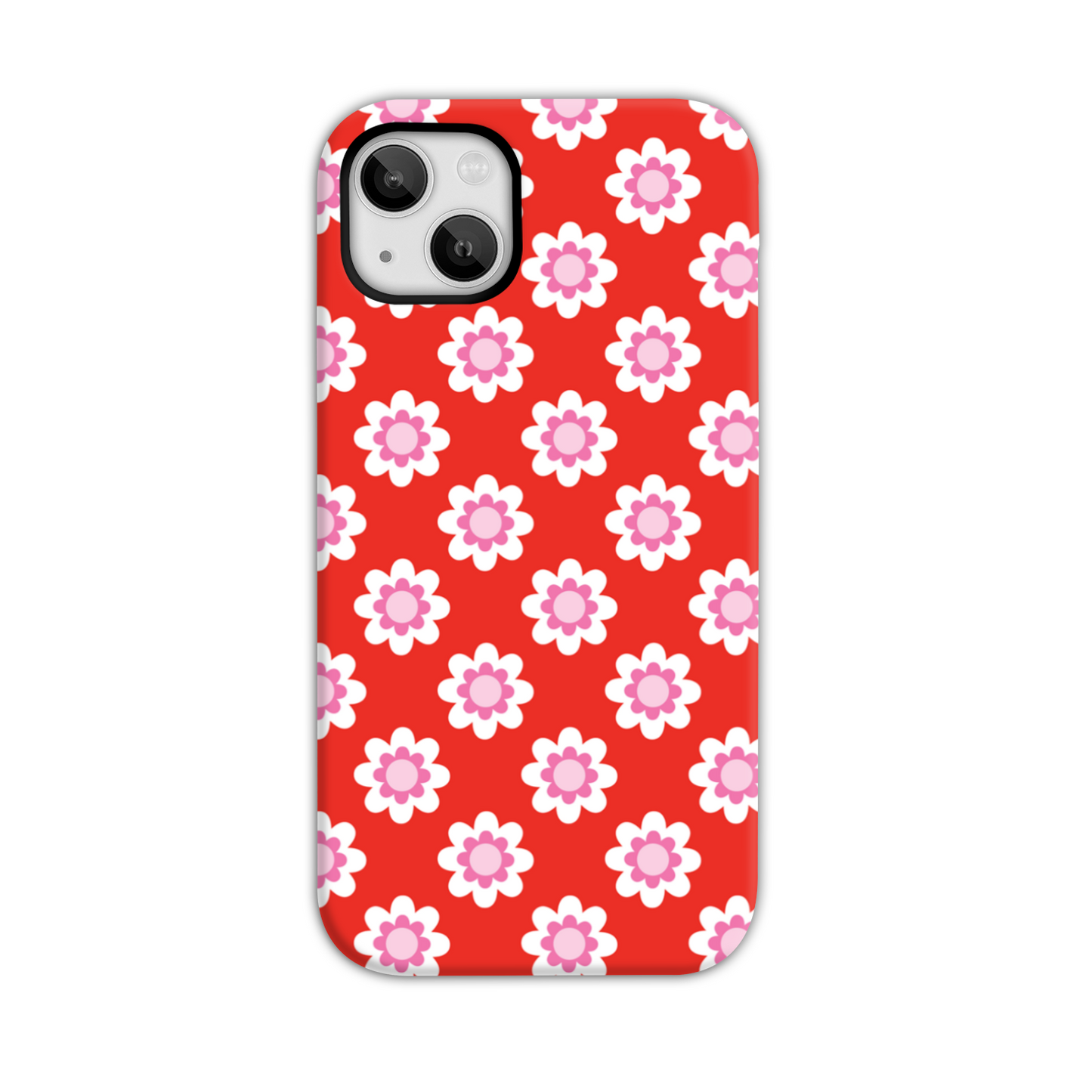 Red Floral Tough Phone Case