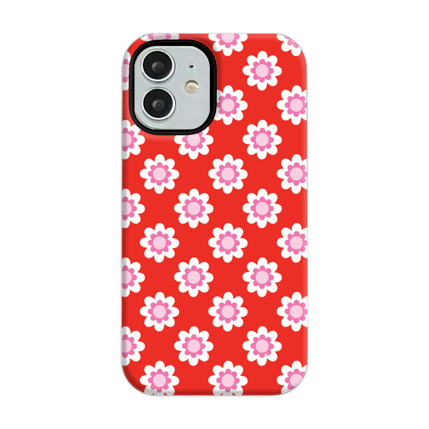 Red Floral Tough Phone Case