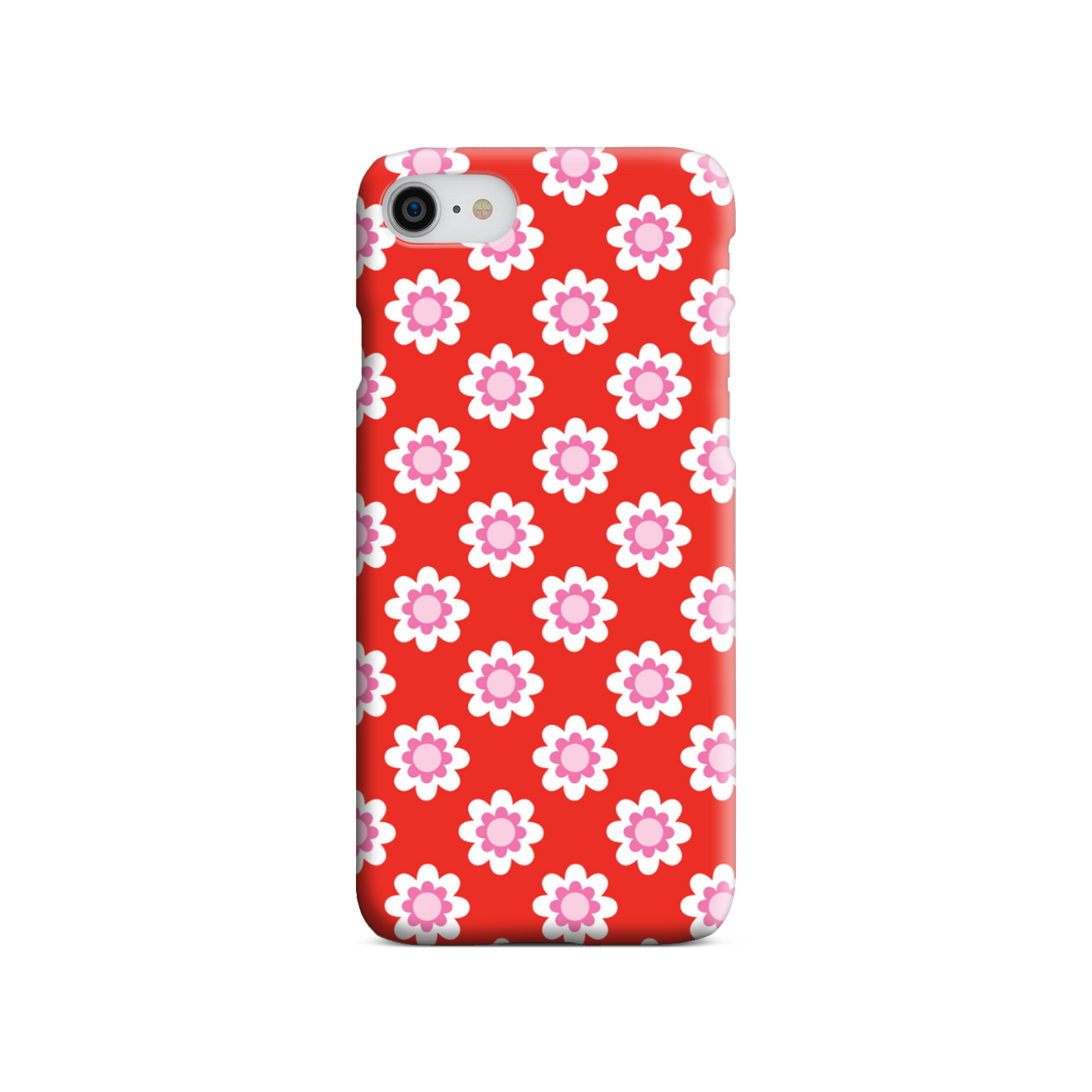 Red Floral Tough Phone Case
