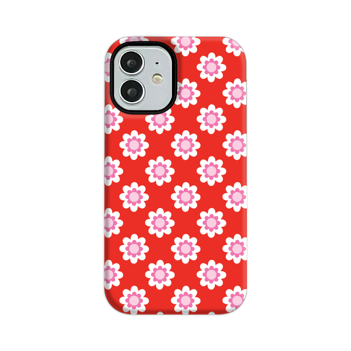 Red Floral Tough Phone Case