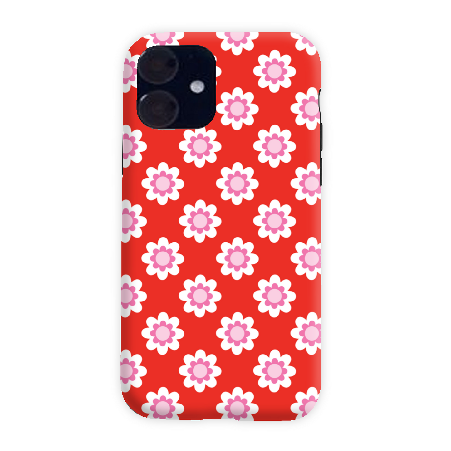 Red Floral Tough Phone Case