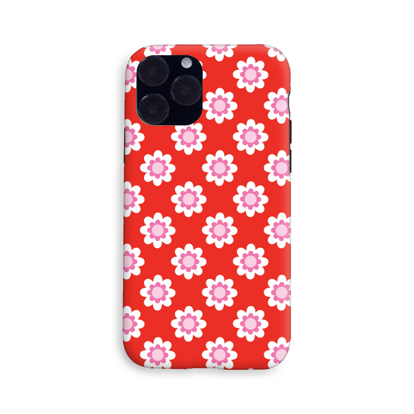 Red Floral Tough Phone Case