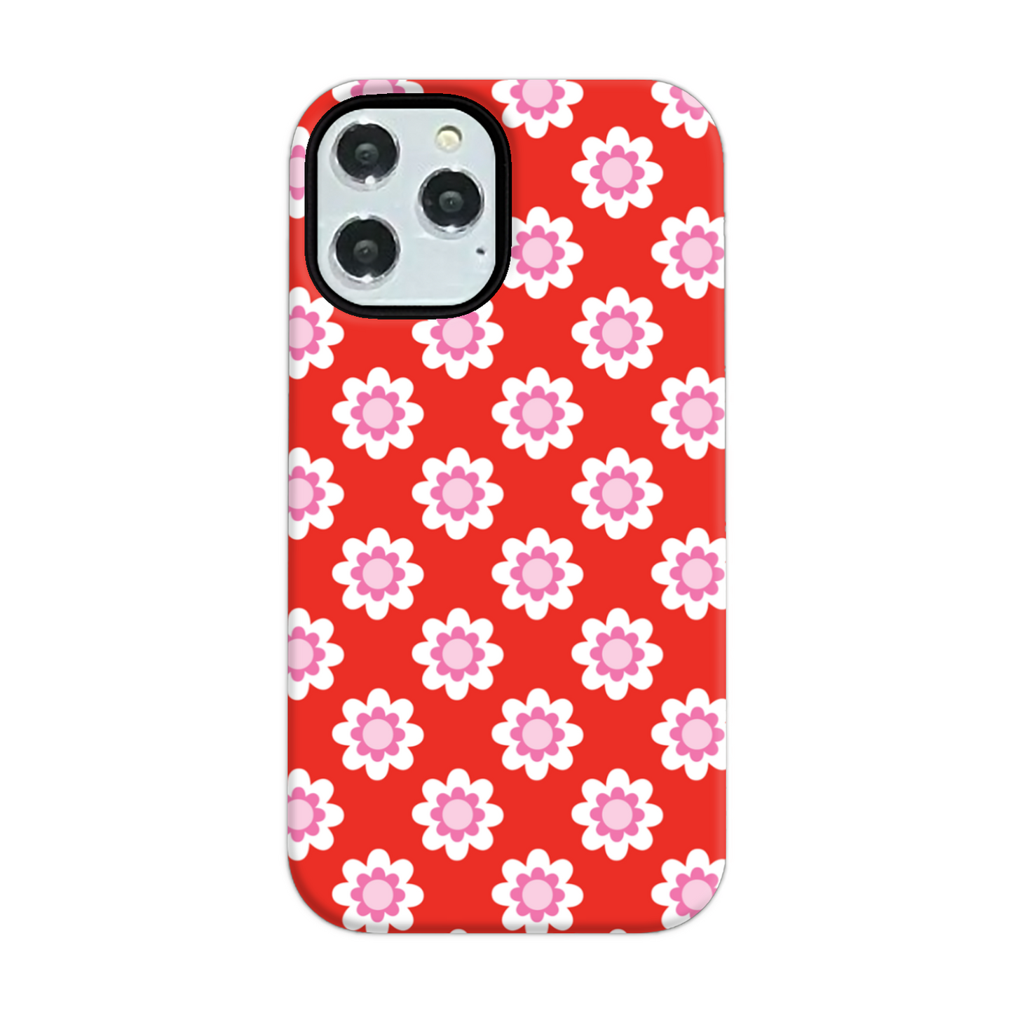 Red Floral Tough Phone Case