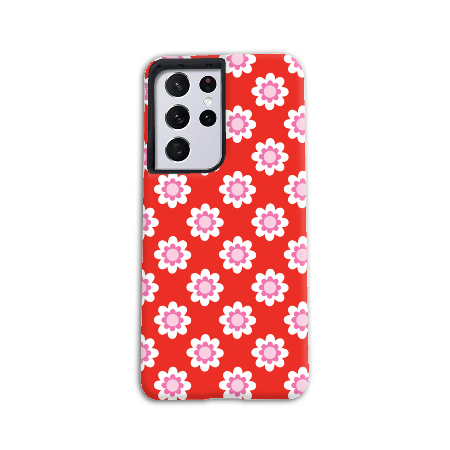Red Floral Tough Phone Case