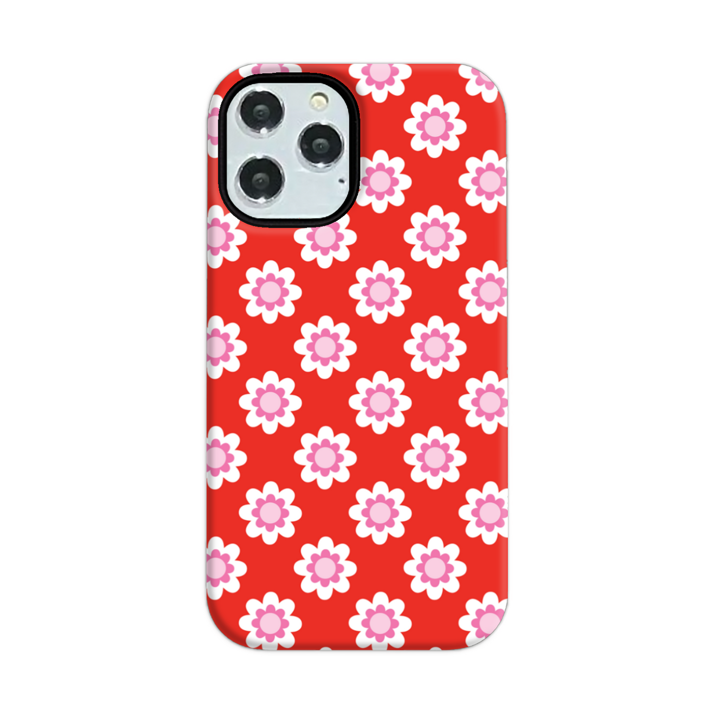Red Floral Tough Phone Case