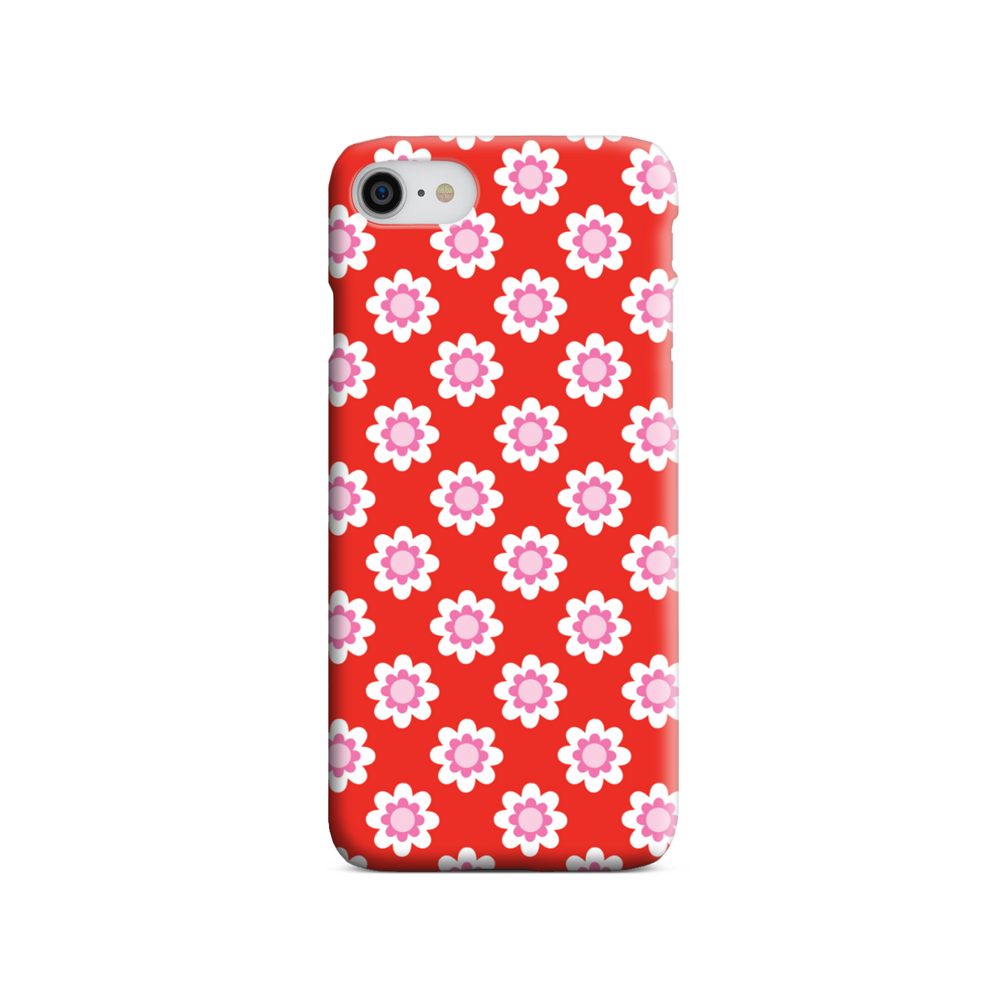 Red Floral Tough Phone Case