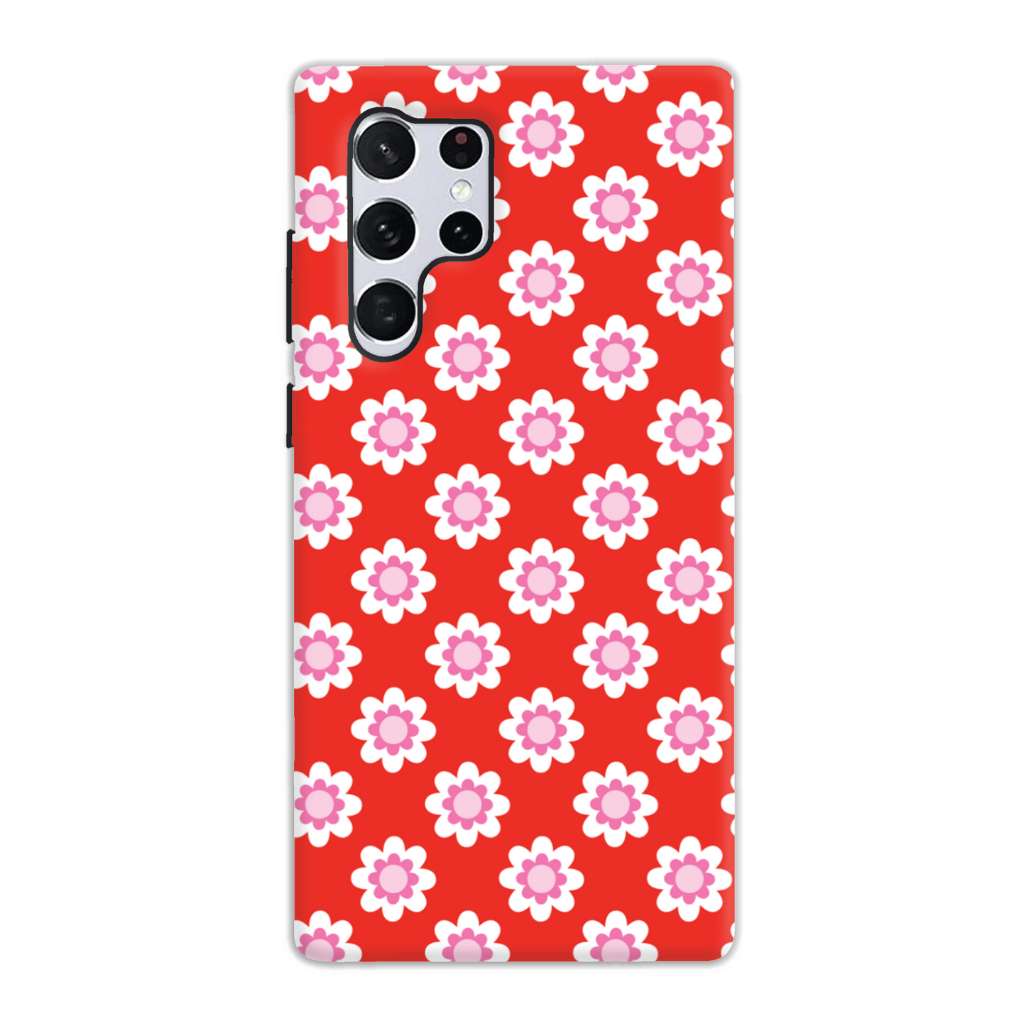 Red Floral Tough Phone Case