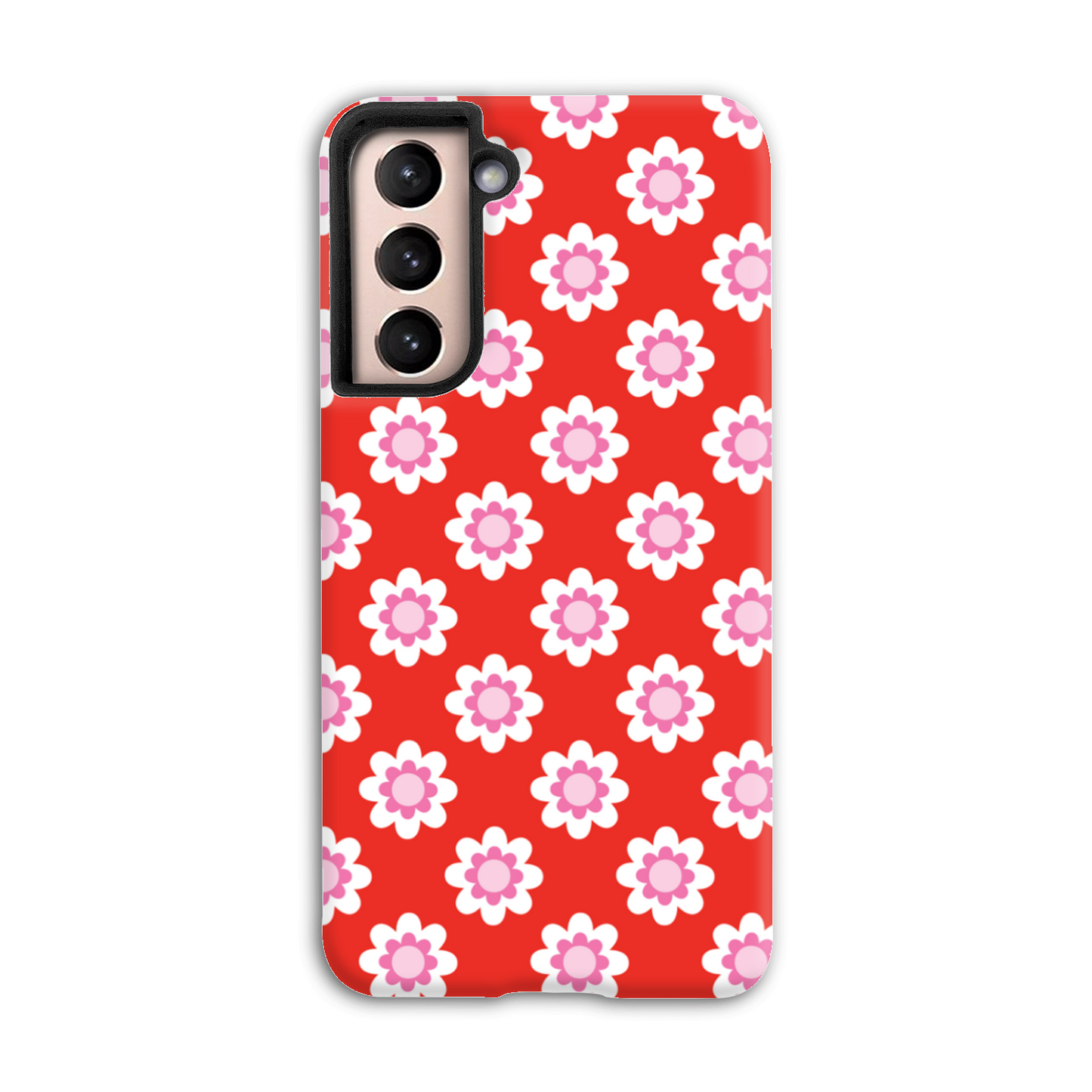 Red Floral Tough Phone Case