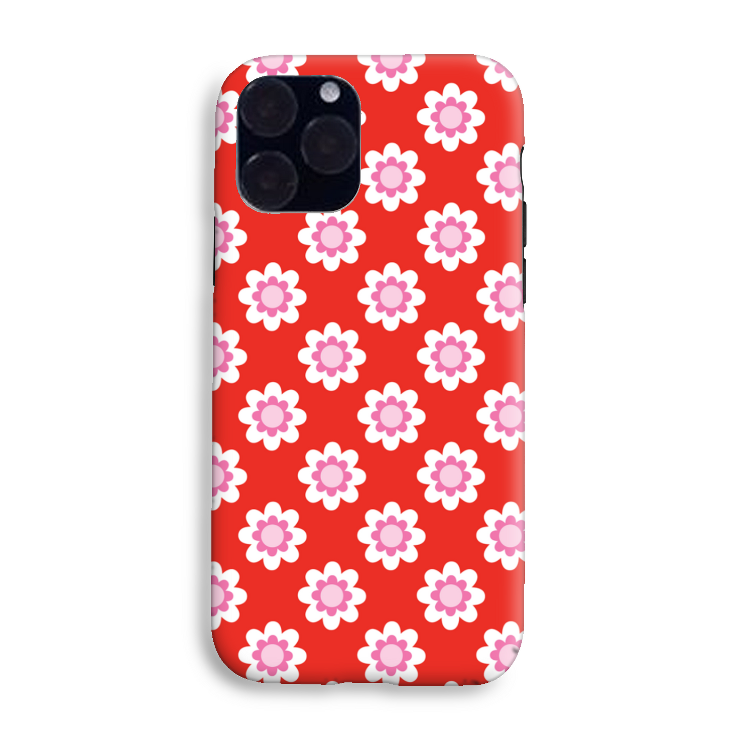 Red Floral Tough Phone Case