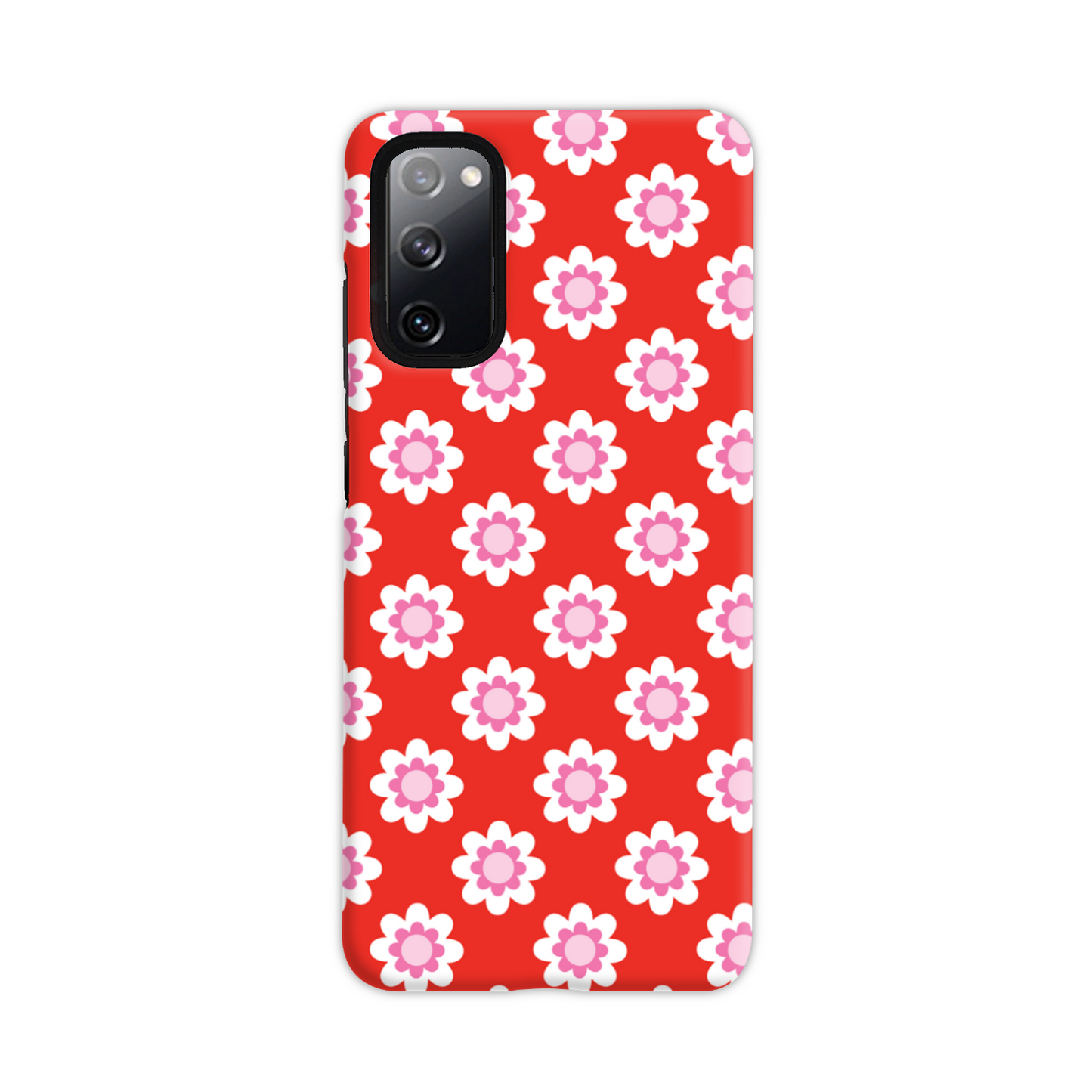 Red Floral Tough Phone Case