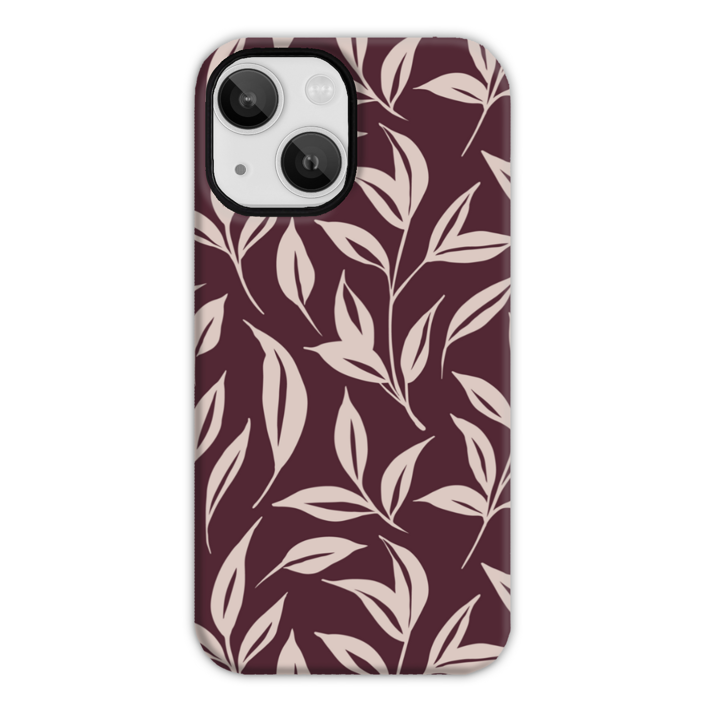 Burgundy Leaf Tough Phone Case