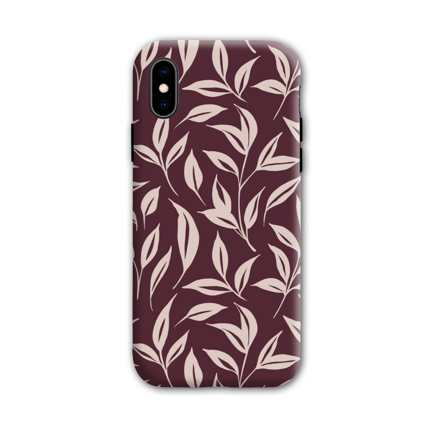 Burgundy Leaf Tough Phone Case