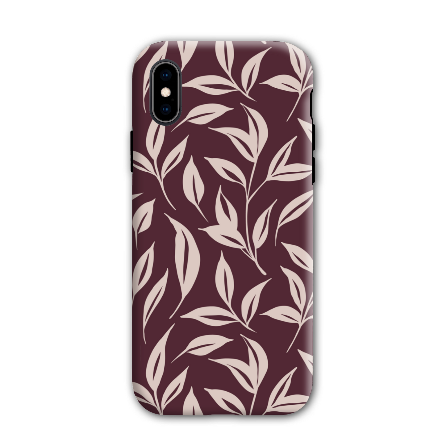 Burgundy Leaf Tough Phone Case