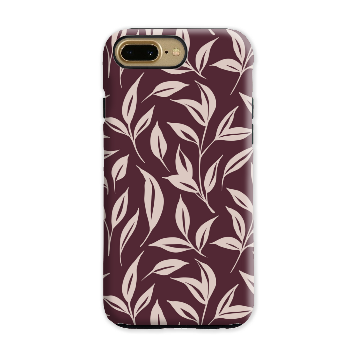 Burgundy Leaf Tough Phone Case