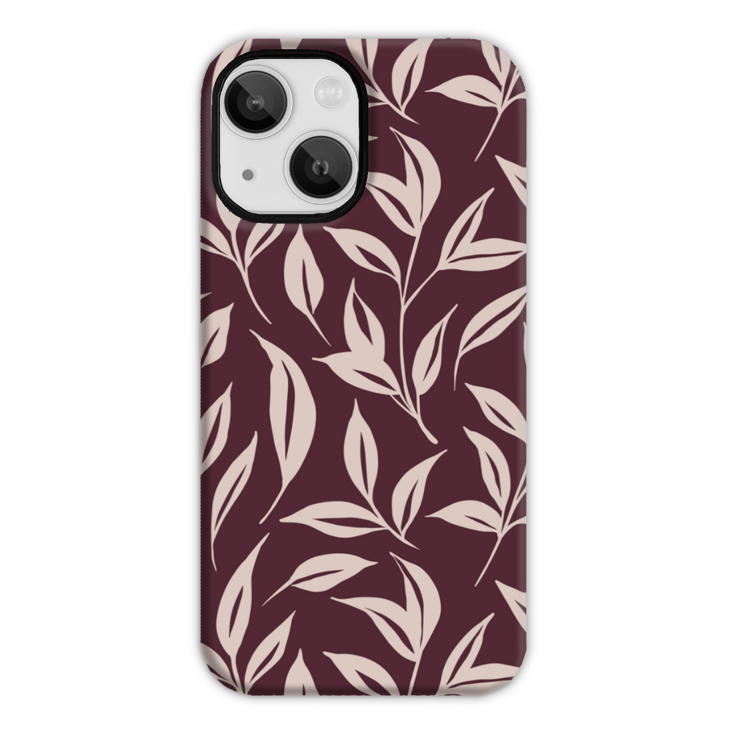 Burgundy Leaf Tough Phone Case