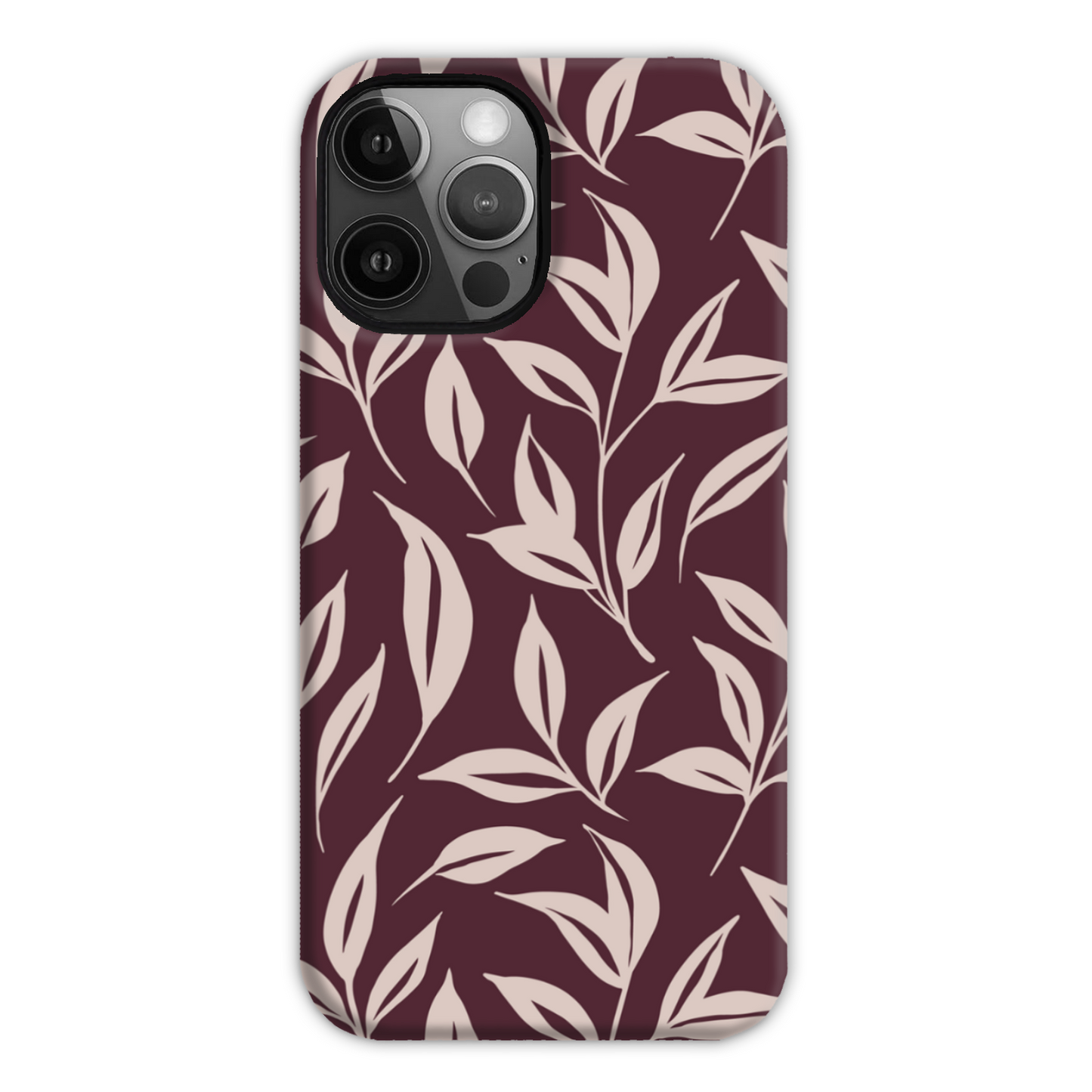 Burgundy Leaf Tough Phone Case