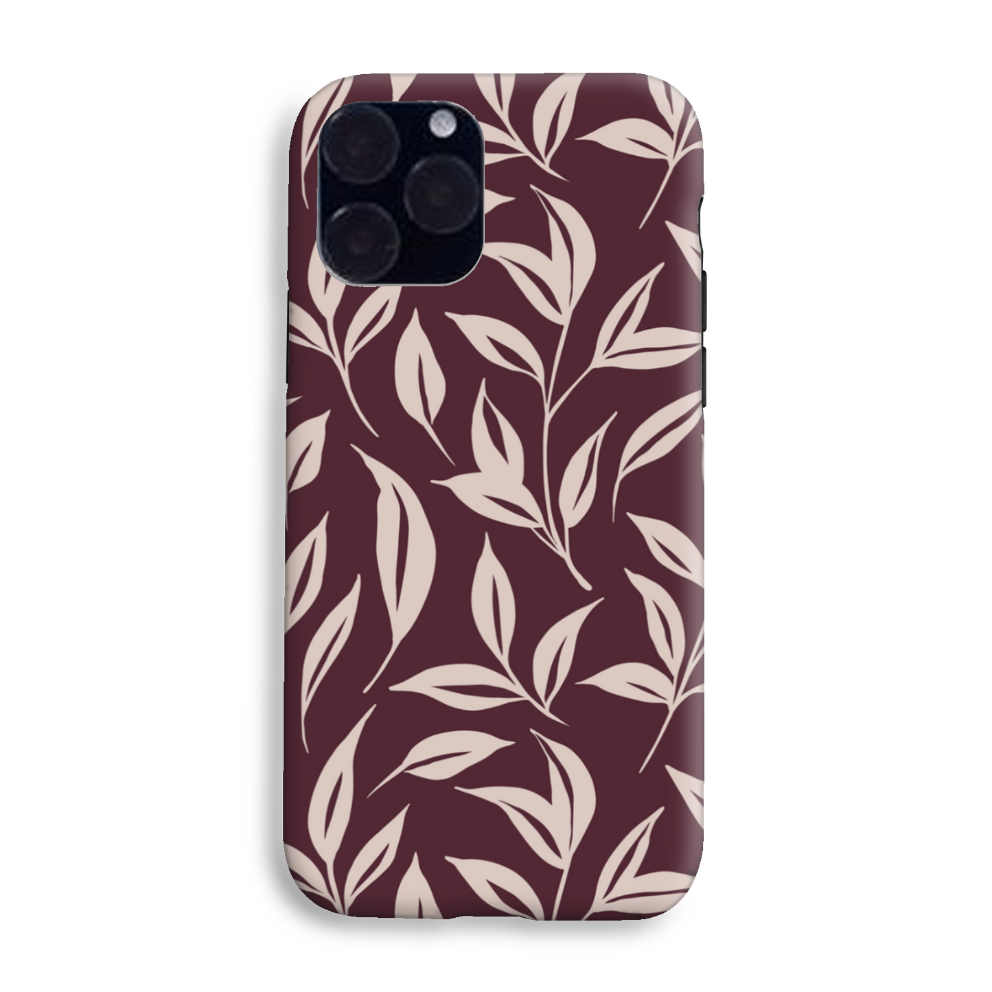 Burgundy Leaf Tough Phone Case